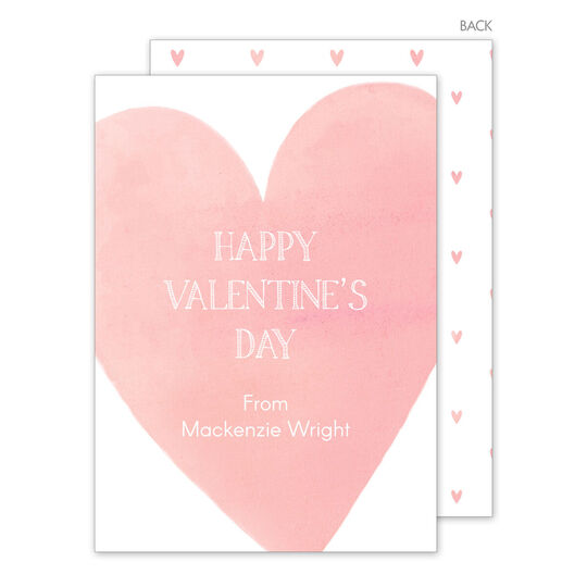 Pink Heart Valentine Exchange Cards